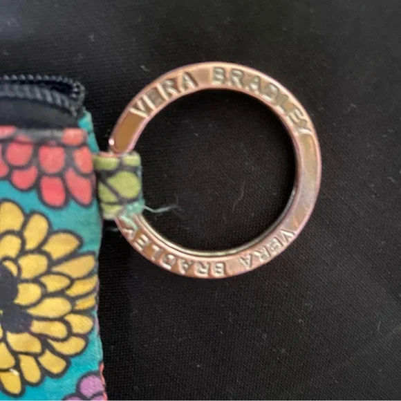 Vera Bradley Disney Parks Magical Bloom zip ID wallet with key ring. ID window. - Picture 6 of 10